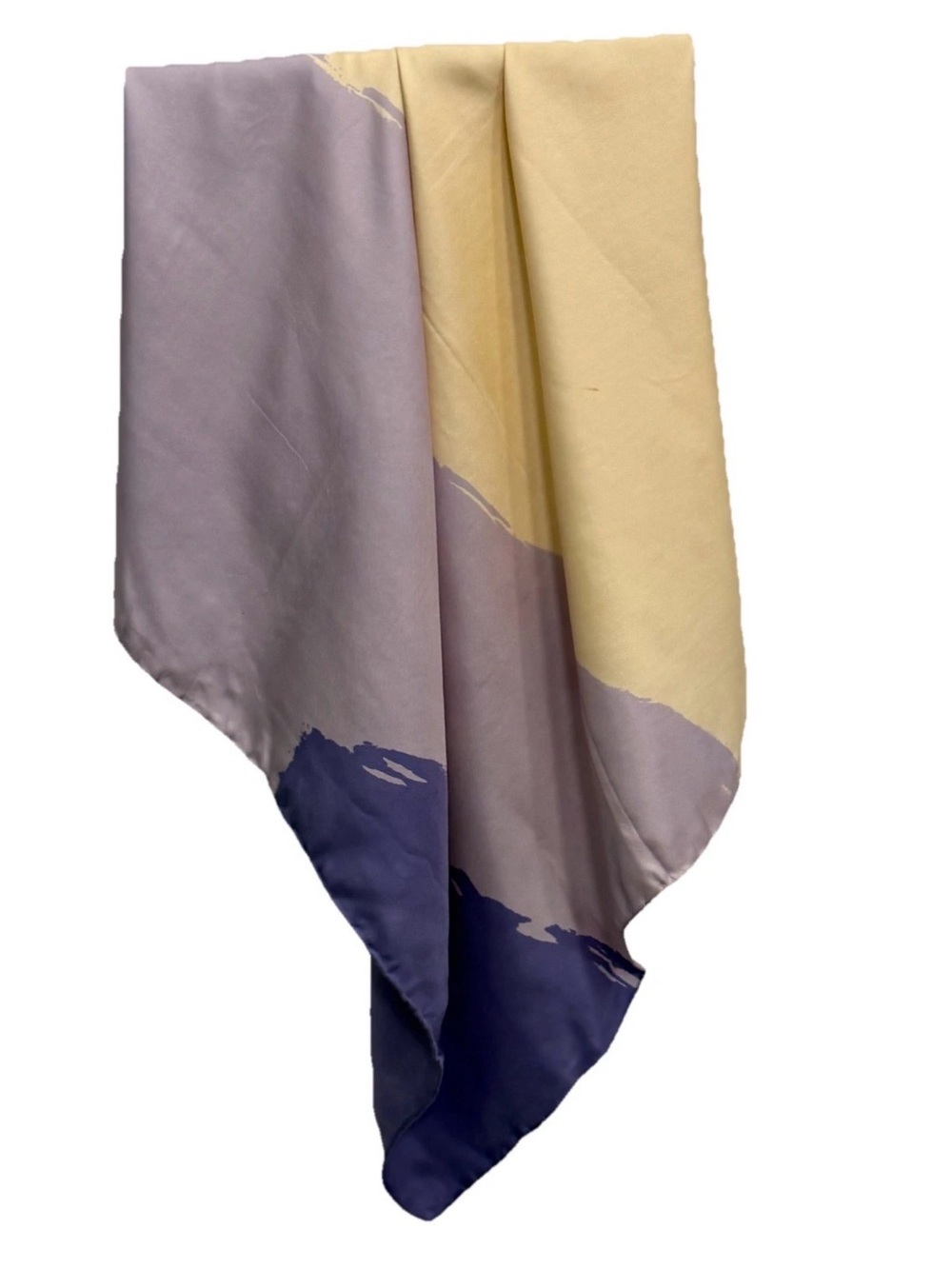 Women’s silk scarf  in Lavender, blue and Cream.  30x30